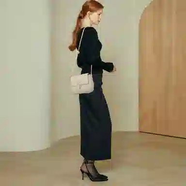 Laorentou Quilted Chain Bag White