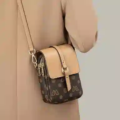 老人头 轻便小挎包上班休闲通勤单肩斜挎包 合成革 手机包 迷你 女款 多色