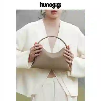 古良吉吉 烟盒枕头包 牛皮拼合成革 单肩斜挎包 女款