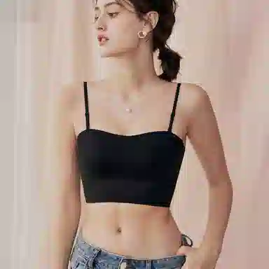 内在密码 小胸聚拢交叉美背内衣女背心吊带一体式文胸薄款无痕运动文胸