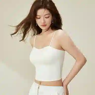 内在密码细吊带背心女单穿内搭美背打底自带胸垫免穿文胸一体外穿防走光内衣