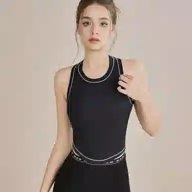 内在密码 圆领简约舒适休闲背心 女款 黑色