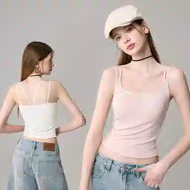 内在密码 美背带胸垫内搭无痕免穿文胸一体打底可外穿吊带 女款