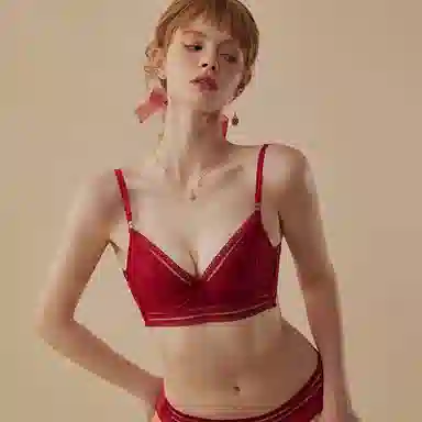 内在密码 蕾丝聚拢本命年内衣裤套装 女款 礼盒装