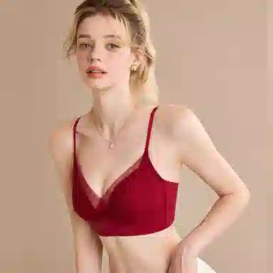 内在密码 蕾丝美背薄款显小胸聚拢法式性感一体式背心文胸 女款