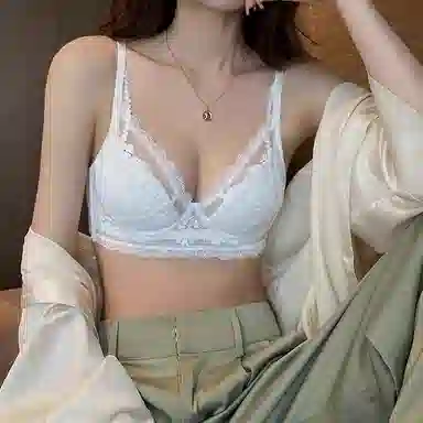 内在密码  薄款聚拢内衣女大胸显小胸法式蕾丝防下垂文胸