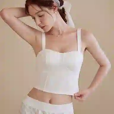 内在密码 吊带背心式女带胸垫免穿内搭外穿一体无痕性感美背打底内衣文胸 女款