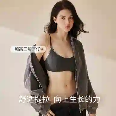 内在密码 猫耳抹胸式内衣女小胸聚拢不空杯无钢圈上托轻运动无痕文胸 女款