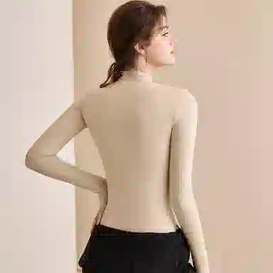 内在密码 纯色高领舒适修身肌底衣长袖保暖上装 女款