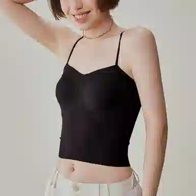 内在密码 细带背心女外穿带胸垫一体夏季薄款抹胸打底美背显瘦内搭吊带上衣