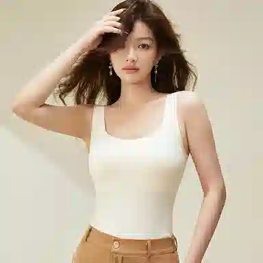 内在密码吊带背心式秋冬免穿文胸内衣女无痕内搭打底带胸垫螺纹方领美背