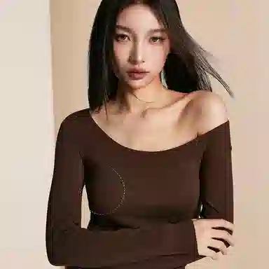 内在密码 带胸垫加绒大圆领内搭外穿显瘦打底衣秋冬保暖内衣 女款