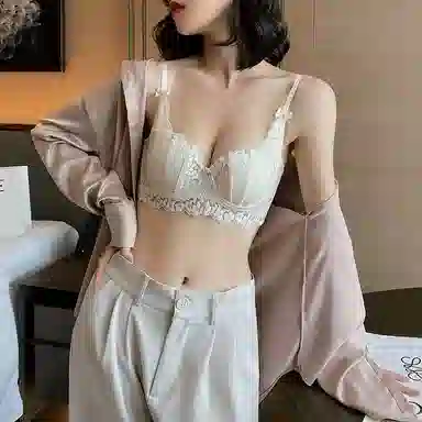 内在密码透气超薄内衣女蕾丝兔耳朵防下垂聚拢胸大显胸小文胸