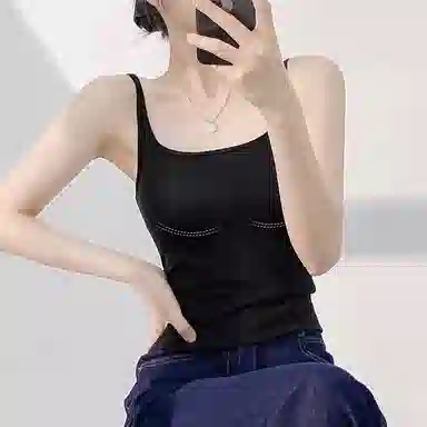内在密码 自带胸垫薄款桑蚕丝亲肤显瘦修身背心 女款
