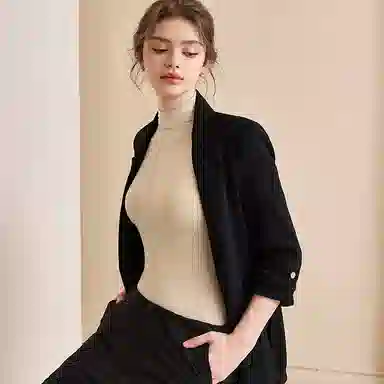 内在密码 纯色高领舒适修身肌底衣长袖保暖上装 女款