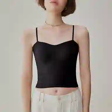 内在密码 细带背心女外穿带胸垫一体夏季薄款抹胸打底美背显瘦内搭吊带上衣