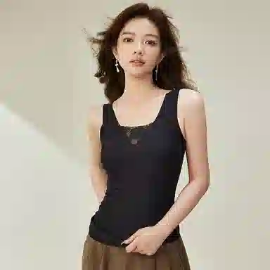 内在密码蕾丝吊带背心打底发热保暖内衣带胸垫内搭可外穿女士美背聚拢内衣