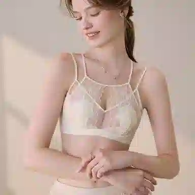 内在密码 蕾丝超薄款透气大胸显小法式上托性感交叉美背文胸 女款