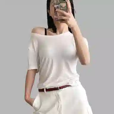 内在密码 夏季吸湿透气宽松休闲百搭简约打底衣 女款