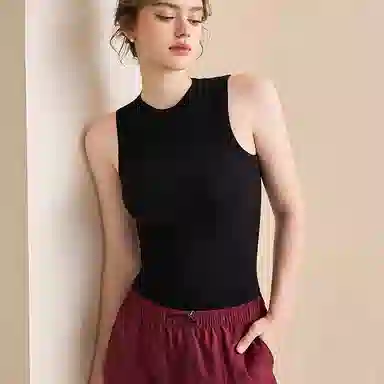 内在密码 正肩带胸垫加绒加厚羊毛双面磨毛发热打底保暖背心 女款