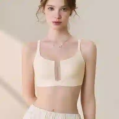 内在密码 兔耳朵无痕大胸显小方领抹胸轻薄透气凉感文胸 女款