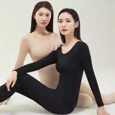 内在密码 玻尿酸升级版玻色因美肤衣防静电锁温保暖润肤超薄弹力大修身显瘦大码女秋衣保暖上装 女款