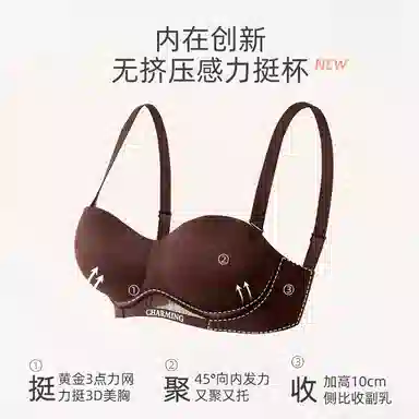 内在密码 性感半杯聚拢小胸内衣女无痕显大无钢圈收副乳防下垂文胸 女款