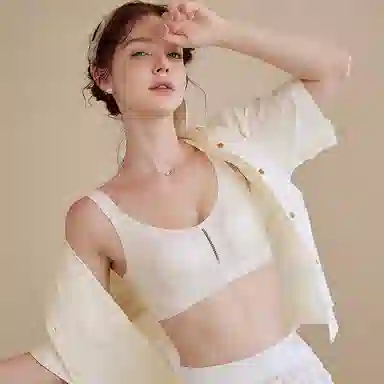 内在密码 透气兔耳杯内衣女大胸显小全罩杯无痕大码收副乳薄款文胸