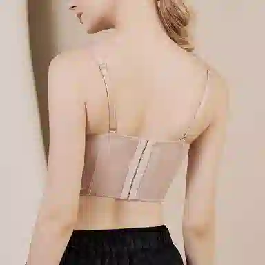 内在密码 半杯内衣女二分之一法式性感浪漫鱼骨蕾丝胸衣小胸聚拢塑型显瘦内搭小吊带