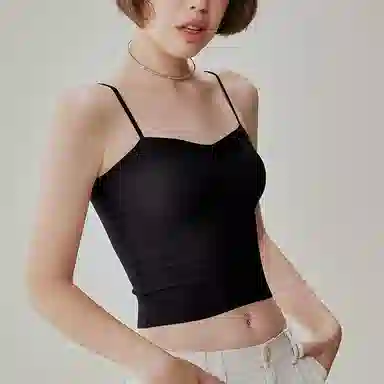 内在密码 细带背心女外穿带胸垫一体夏季薄款抹胸打底美背显瘦内搭吊带上衣