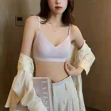 内在密码 薄款兔耳杯内衣女大胸显小聚拢无痕软支撑防下垂蕾丝文胸