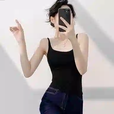 内在密码 自带胸垫薄款桑蚕丝亲肤显瘦修身背心 女款