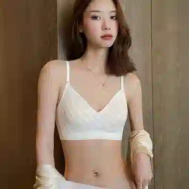 内在密码 薄款兔耳杯内衣女大胸显小聚拢无痕软支撑防下垂蕾丝文胸