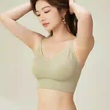 内在密码吊带背心式内衣女无痕内搭打底带胸垫螺纹方领美背免穿文胸