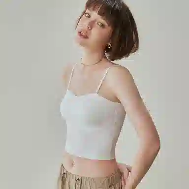 内在密码 交叉美背文胸一体式背心内衣百搭无痕小吊带胸垫夏薄款内搭显瘦裹胸防走光