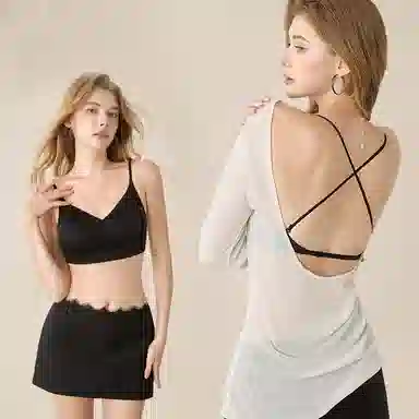 内在密码 聚拢隐形无痕大露背纯色文胸 女款