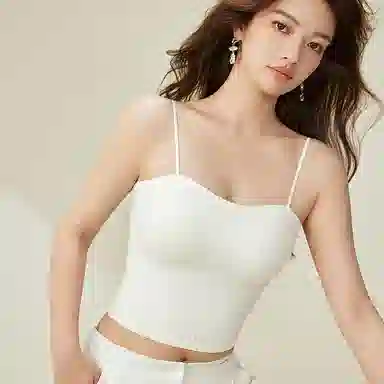 内在密码细吊带背心女单穿内搭美背打底自带胸垫免穿文胸一体外穿防走光内衣