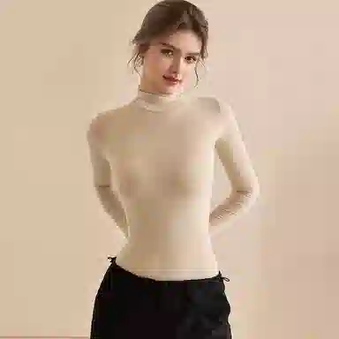 内在密码 纯色高领舒适修身肌底衣长袖保暖上装 女款