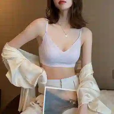 内在密码 薄款兔耳杯内衣女大胸显小聚拢无痕软支撑防下垂蕾丝文胸