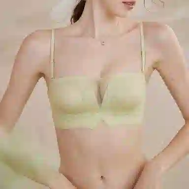 内在密码 无肩带内衣大胸显小防滑隐形美背抹胸超薄聚拢防下垂裹胸文胸