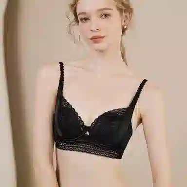 内在密码 薄款大胸显小胸显瘦收副乳防下垂法式纯欲性感蕾丝聚拢文胸