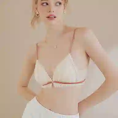 内在密码 前扣美背女士低胸薄款小胸专属性感纯欲蕾丝法式三角杯内衣裤套装 女款