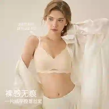 内在密码 无痕内衣聚拢显大软支撑收副乳防下垂舒适无钢圈薄款透气蕾丝文胸 女款