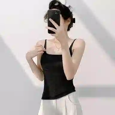 内在密码 自带胸垫薄款桑蚕丝亲肤显瘦修身背心 女款