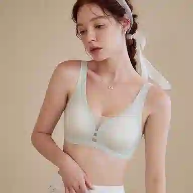 内在密码 透气内衣女聚拢小胸固定不空杯无痕无钢圈收副乳防下垂薄款文胸