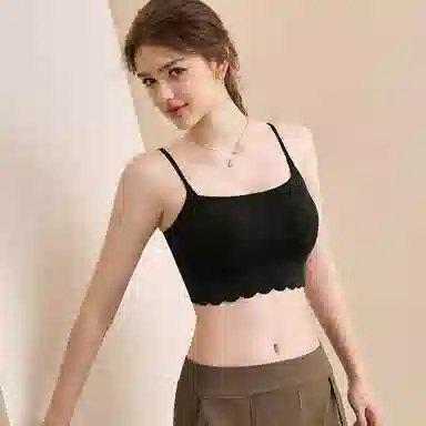 内在密码 纯色自带胸垫磨毛轻保暖聚拢防下垂收副乳无痕磨毛舒适吊带 女款