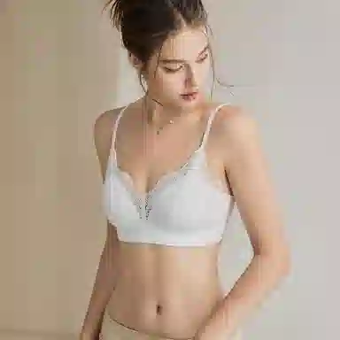 内在密码 法式三角杯蕾丝薄款大胸显小胸防下垂透气文胸 女款