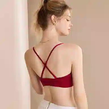 内在密码 蕾丝美背薄款显小胸聚拢法式性感一体式背心文胸 女款