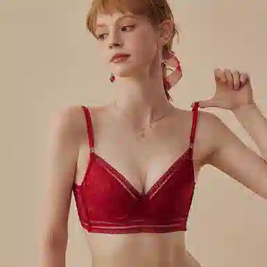 内在密码 蕾丝聚拢本命年内衣裤套装 女款 礼盒装