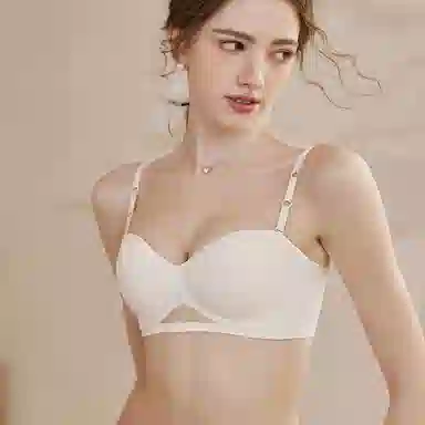 内在密码 小胸聚拢无痕半杯内衣女收副乳法式平胸显大文胸套装